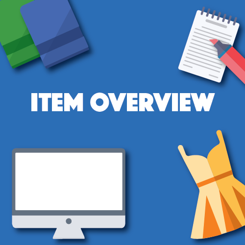 Tax free item overview button linked to a PDF list