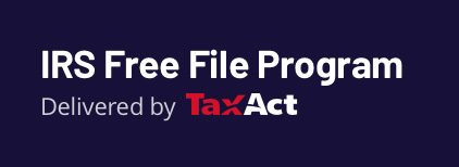 IRS Free File Program Delivered by TaxAct logo